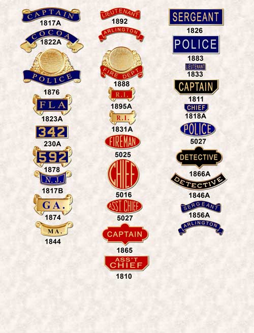 Police Badges enameled panels GA-REL GAREL