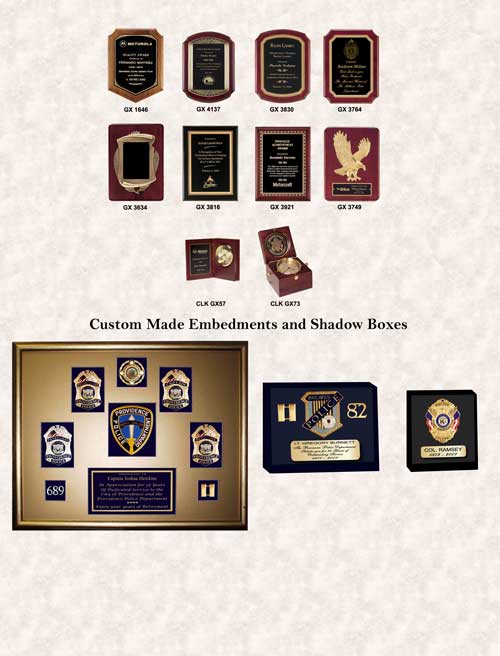 GA-REL Plaques, Embedments and Shadow Boxes GAREL